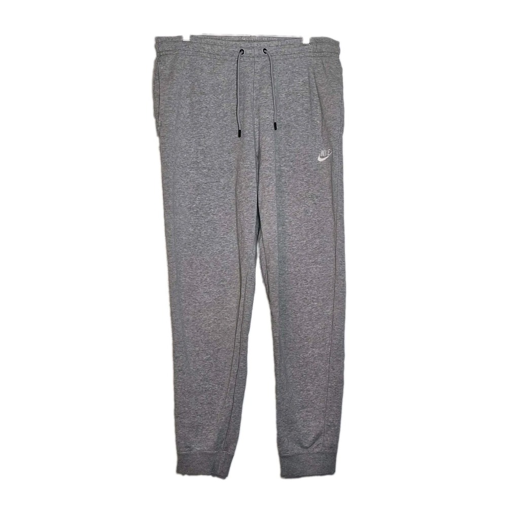 Nike Men’s Large Gray Fleece Jogger Sweatpants Drawstring  Athletic